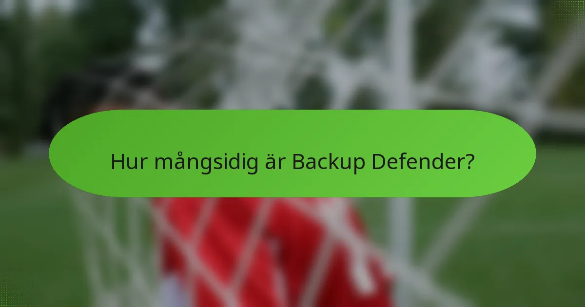 Hur mångsidig är Backup Defender?